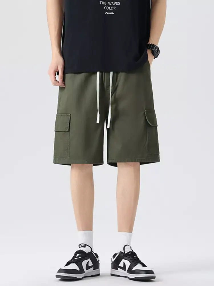 Men’s Full Size Drawstring Loose Fit Shorts Plus