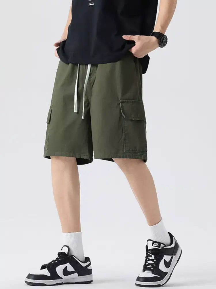 Men’s Full Size Drawstring Loose Fit Shorts Plus