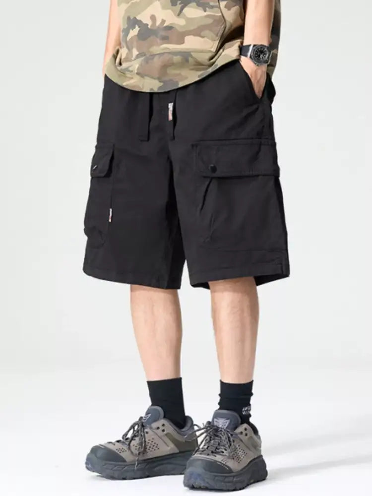 Men’s Full Size Drawstring Loose Fit Shorts Plus