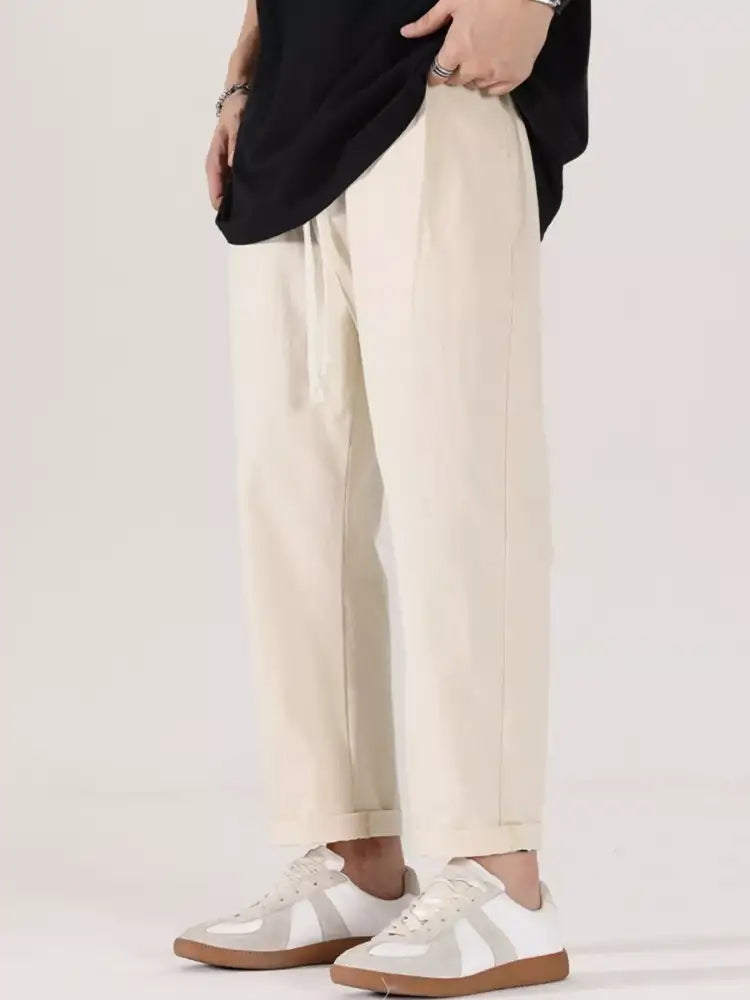 Men’s Full Size Drawstring Wide Leg Pants Plus