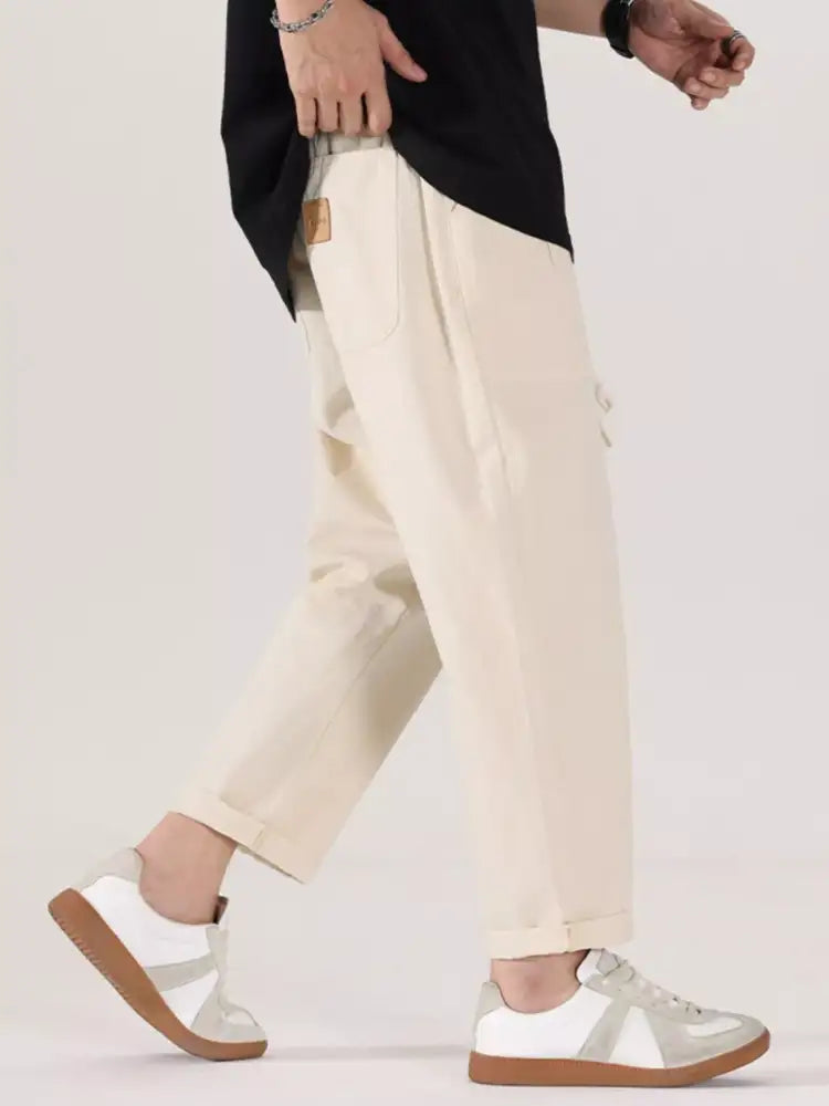 Men’s Full Size Drawstring Wide Leg Pants Plus