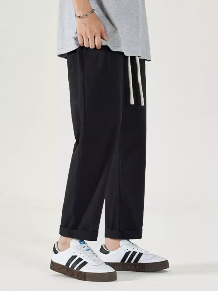 Men’s Full Size Drawstring Wide Leg Pants Plus