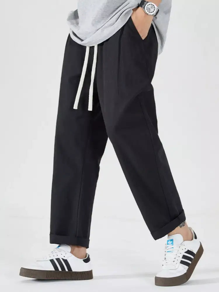 Men’s Full Size Drawstring Wide Leg Pants Plus