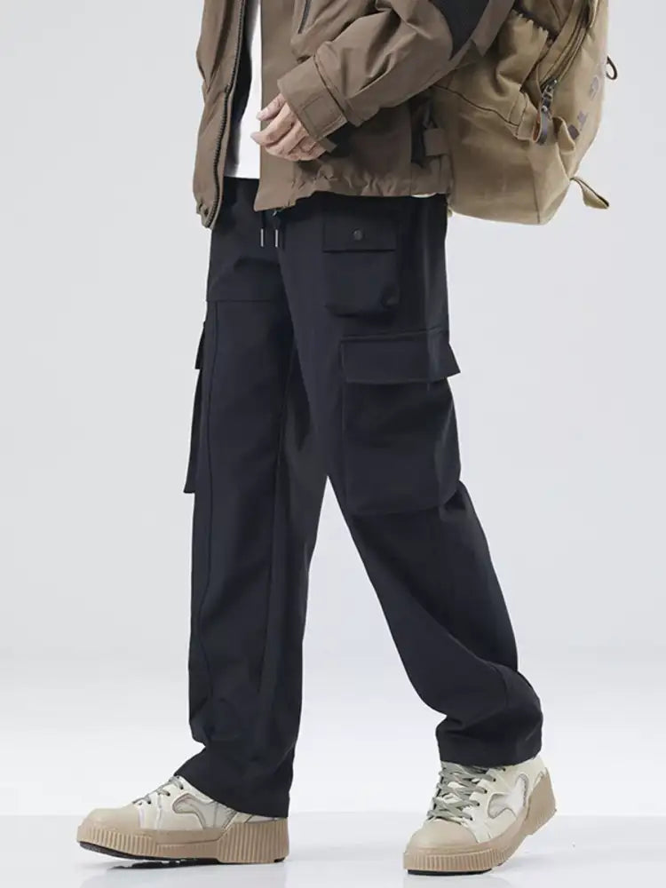 Men’s Full Size Drawstring Wide Leg Pants Plus