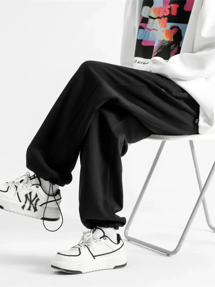 Men’s Full Size Drawstring Wide Leg Pants Plus