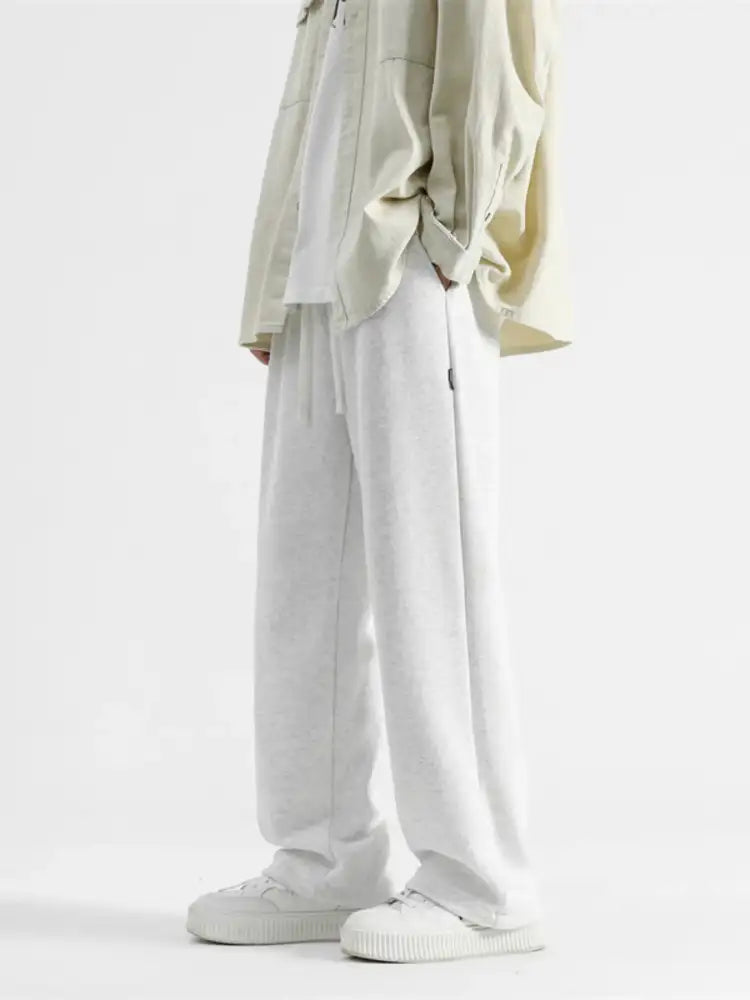 Men’s Full Size Drawstring Wide Leg Pants Plus