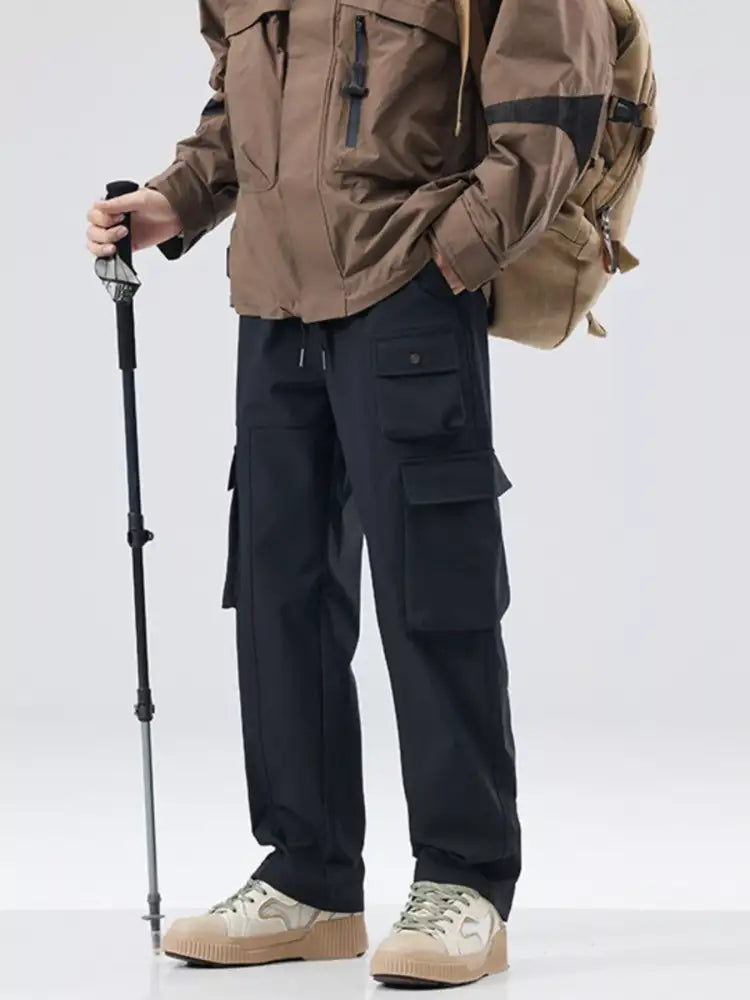 Men’s Full Size Drawstring Wide Leg Pants Plus