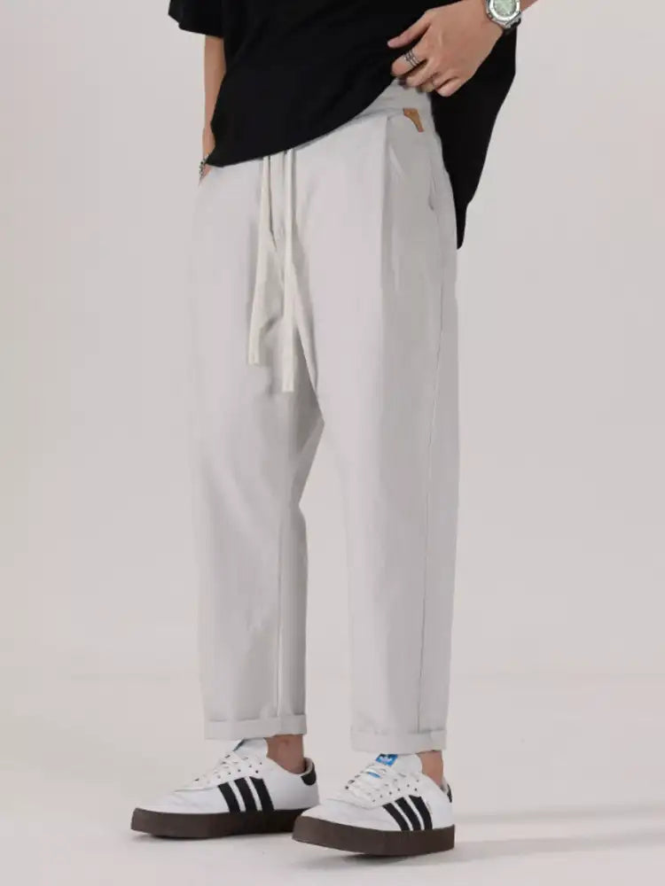 Men’s Full Size Drawstring Wide Leg Pants Plus