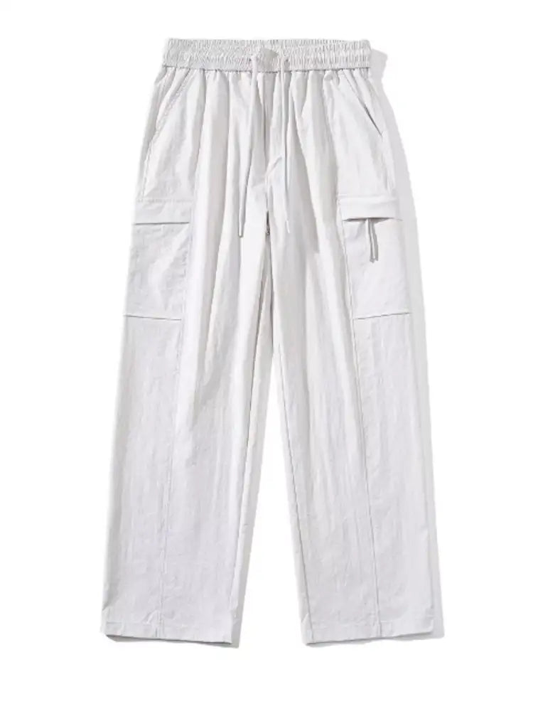 Men’s Full Size Drawstring Wide Leg Pants Plus
