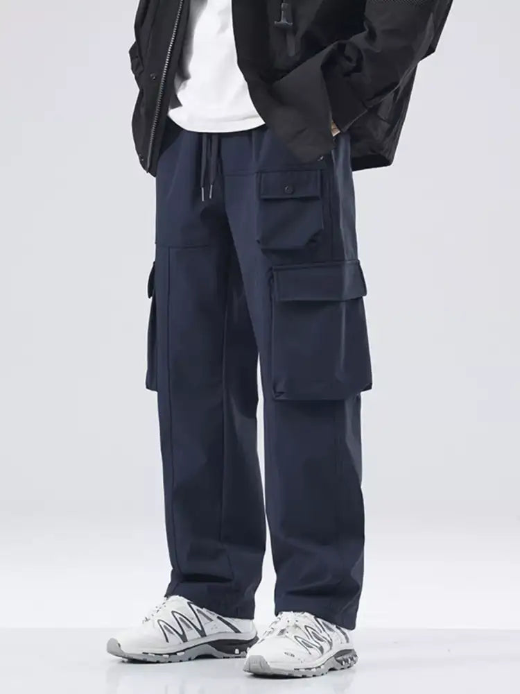 Men’s Full Size Drawstring Wide Leg Pants Plus