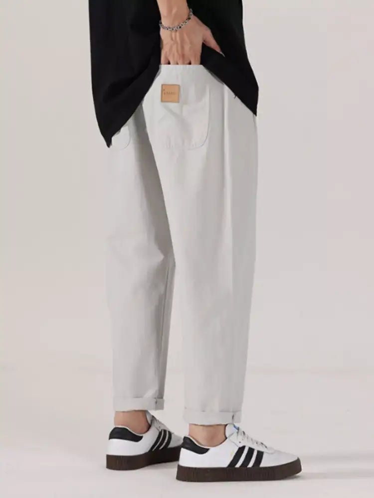 Men’s Full Size Drawstring Wide Leg Pants Plus