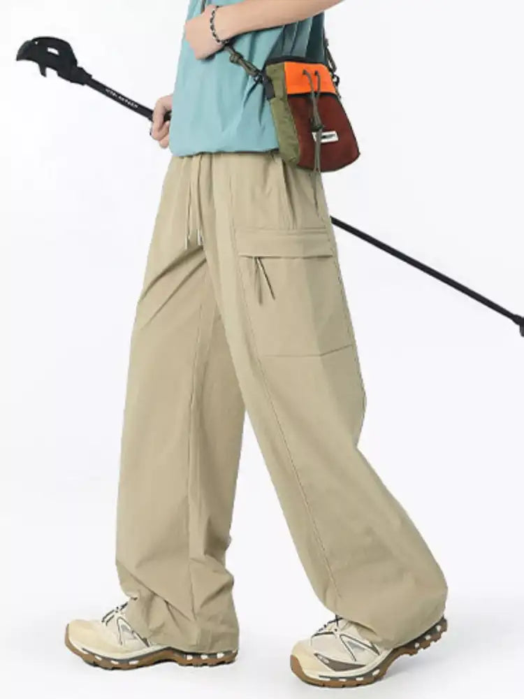 Men’s Full Size Drawstring Wide Leg Pants Plus