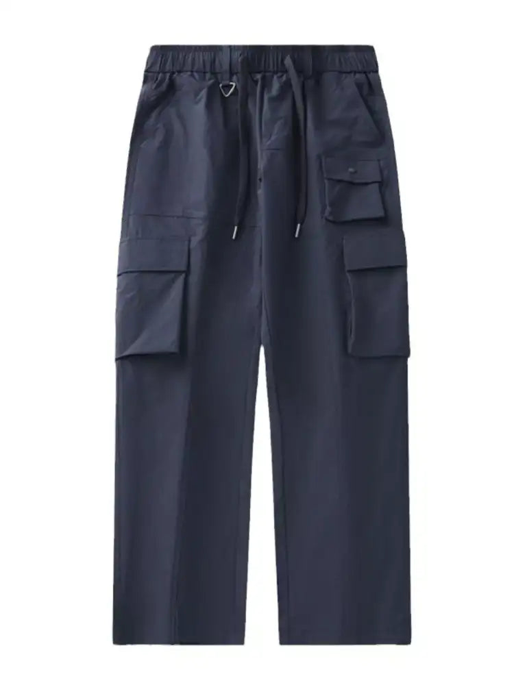 Men’s Full Size Drawstring Wide Leg Pants Plus