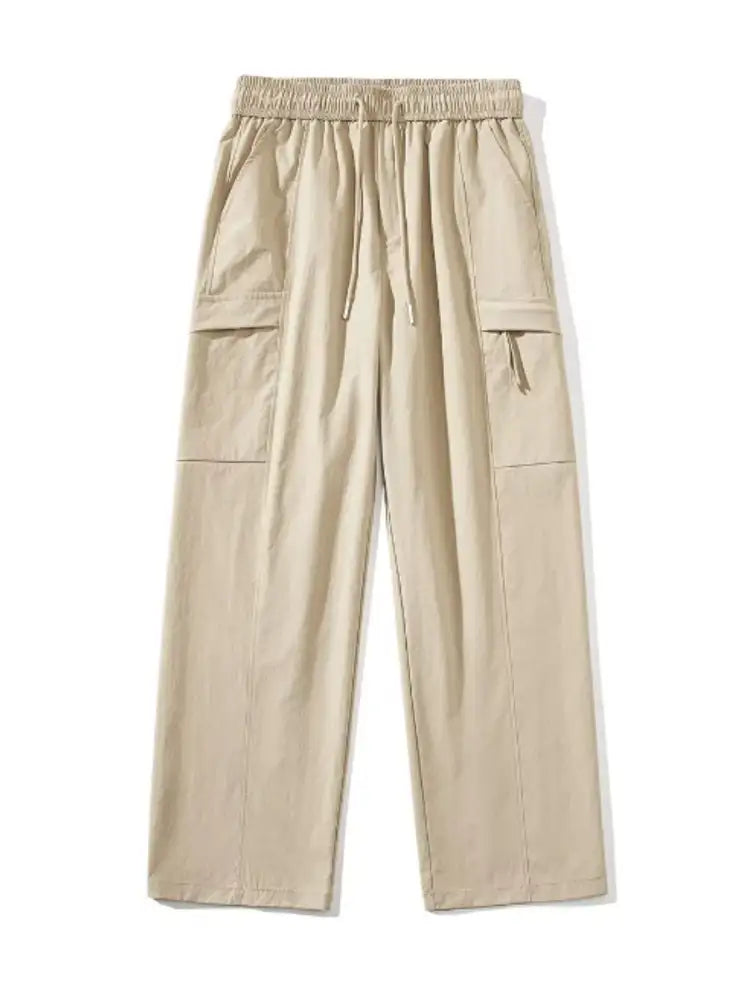 Men’s Full Size Drawstring Wide Leg Pants Plus