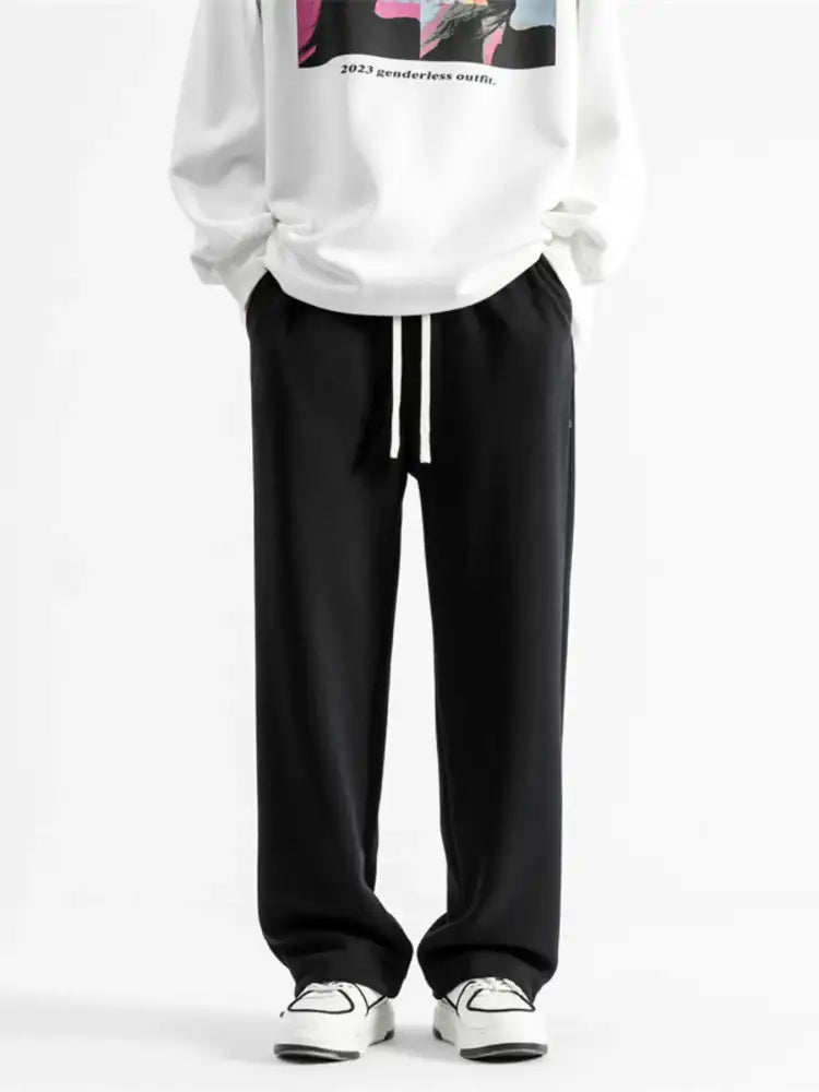 Men’s Full Size Drawstring Wide Leg Pants Plus