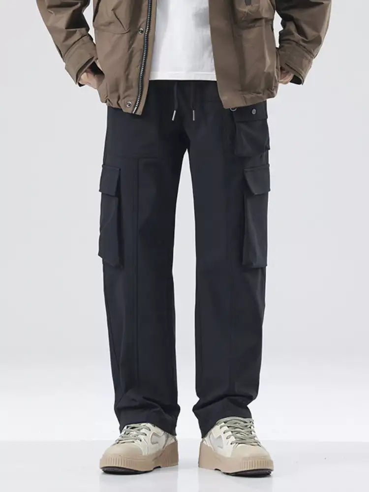 Men’s Full Size Drawstring Wide Leg Pants Plus