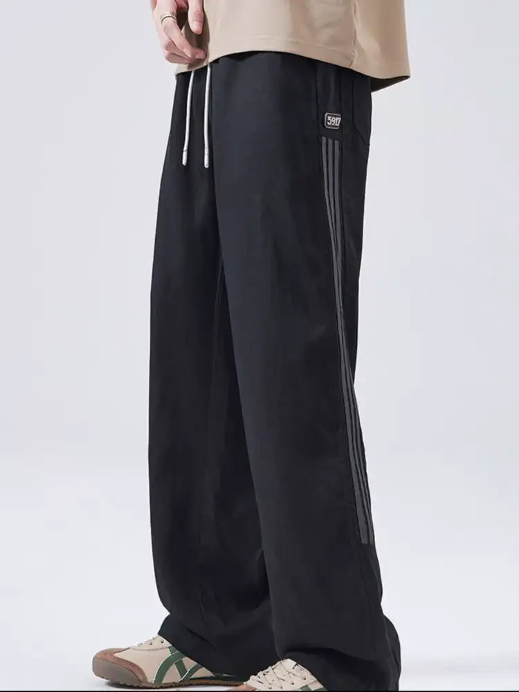 Men’s Full Size Drawstring Wide Leg Pants Plus