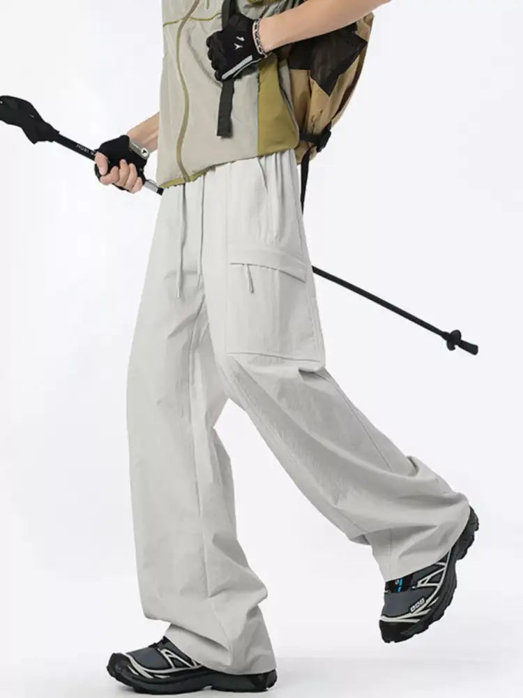 Men’s Full Size Drawstring Wide Leg Pants Plus