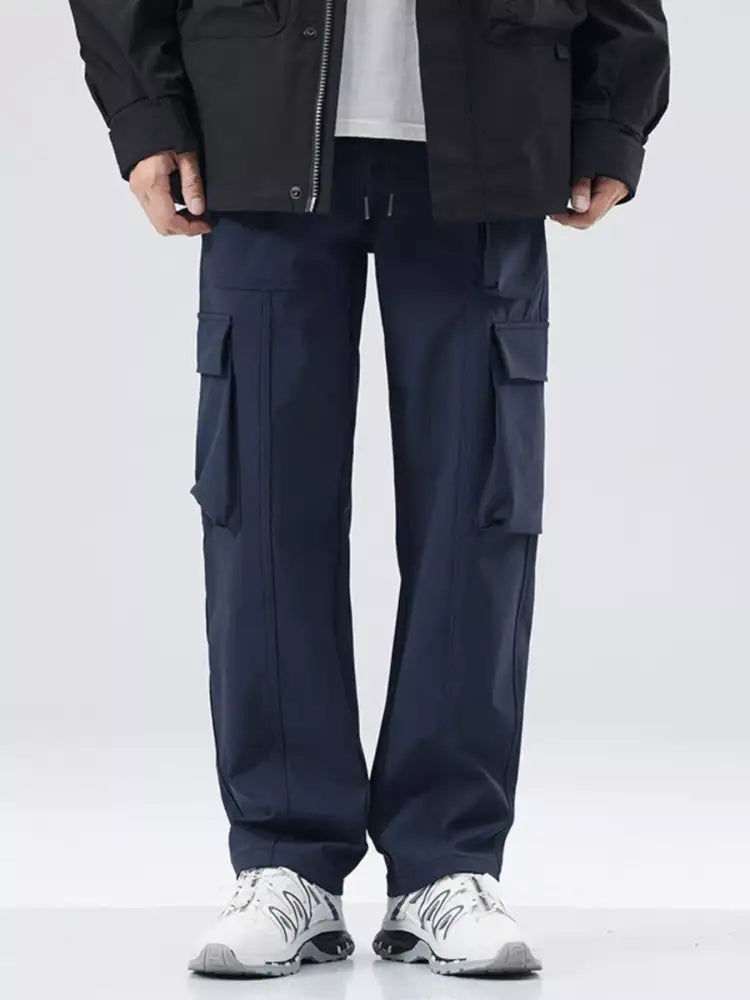 Men’s Full Size Drawstring Wide Leg Pants Plus