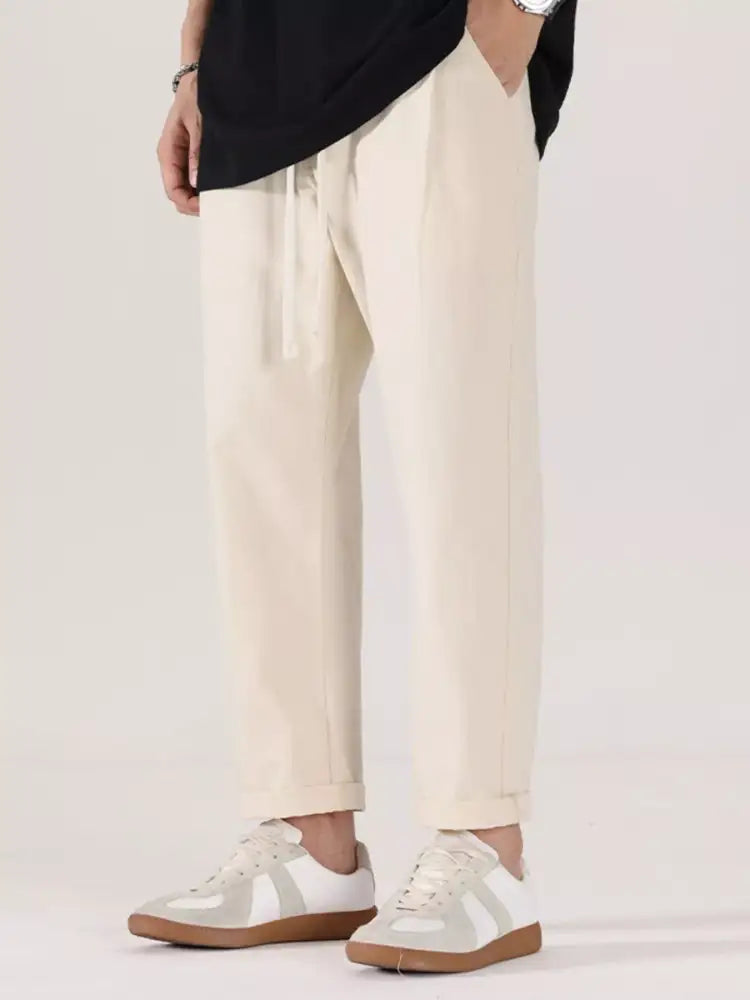 Men’s Full Size Drawstring Wide Leg Pants Plus