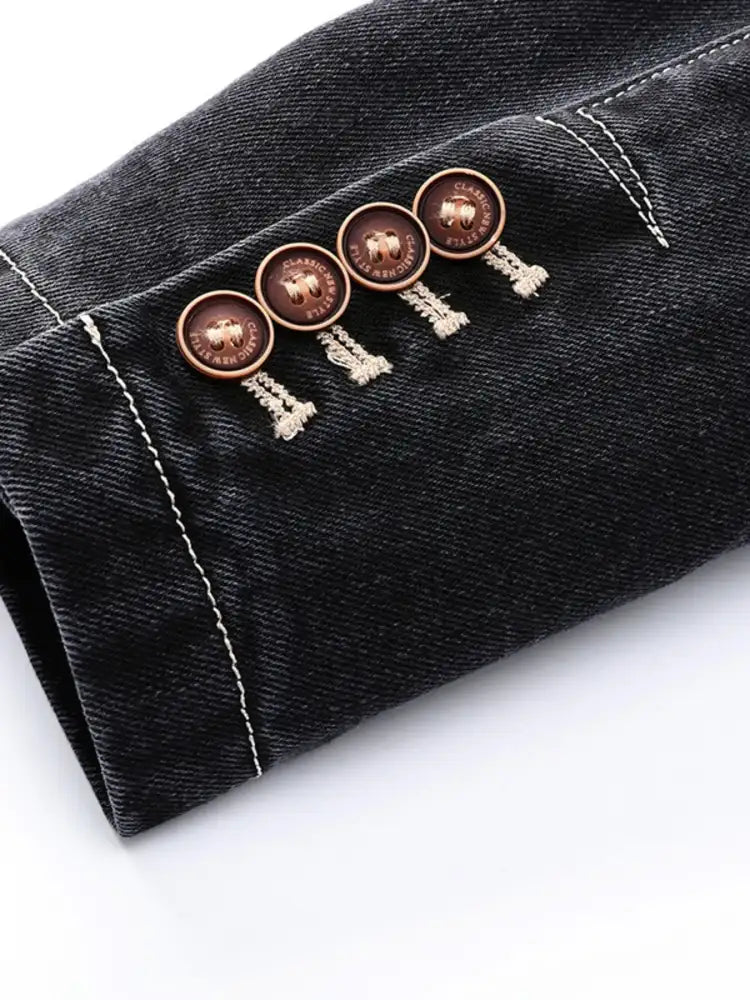 Men’s Full Size Lapel Collar Long Sleeve Blazer Plus