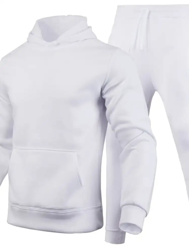 Men’s Full Size Long Sleeve Hoodie and Pants Set Plus
