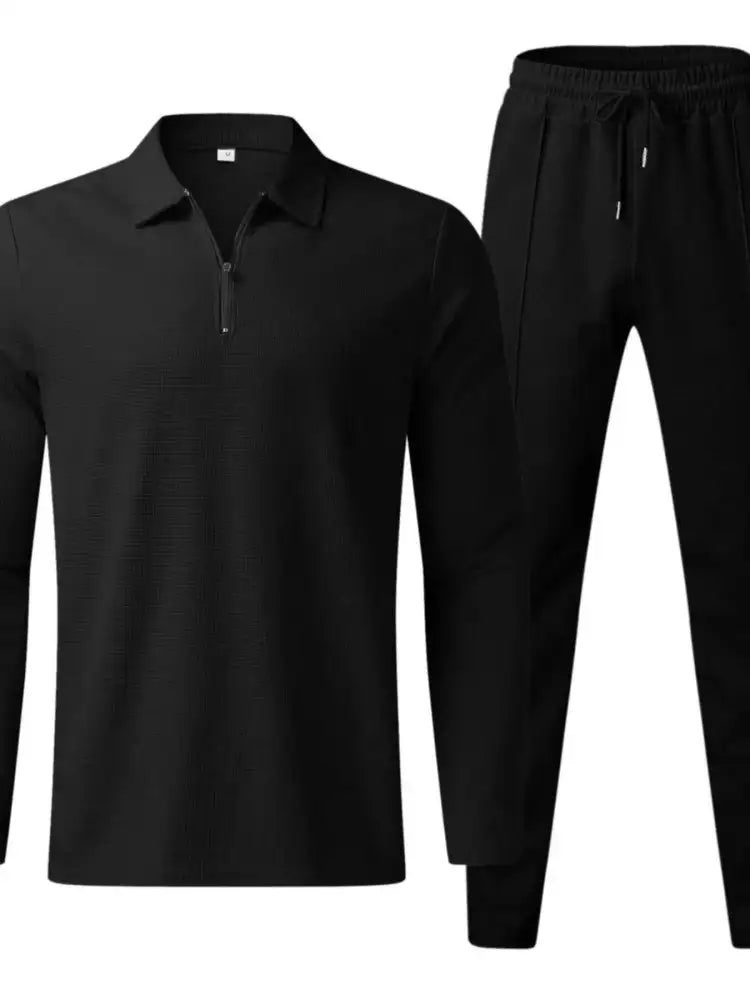 Men’s Full Size Long Sleeve Top and Pants Set Plus
