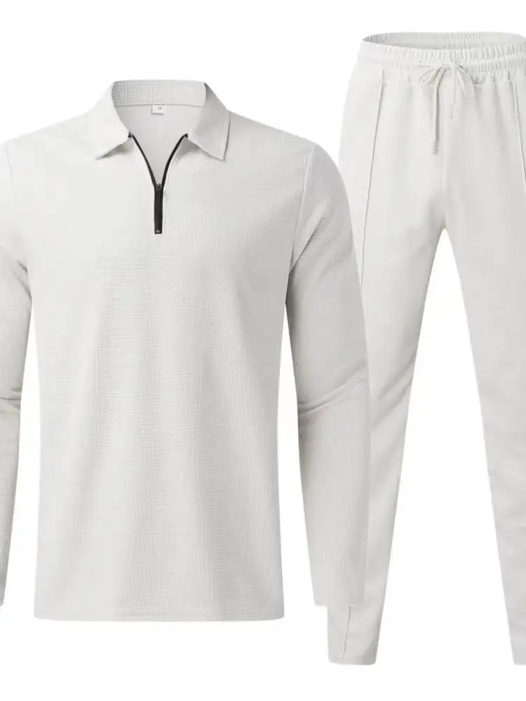 Men’s Full Size Long Sleeve Top and Pants Set Plus