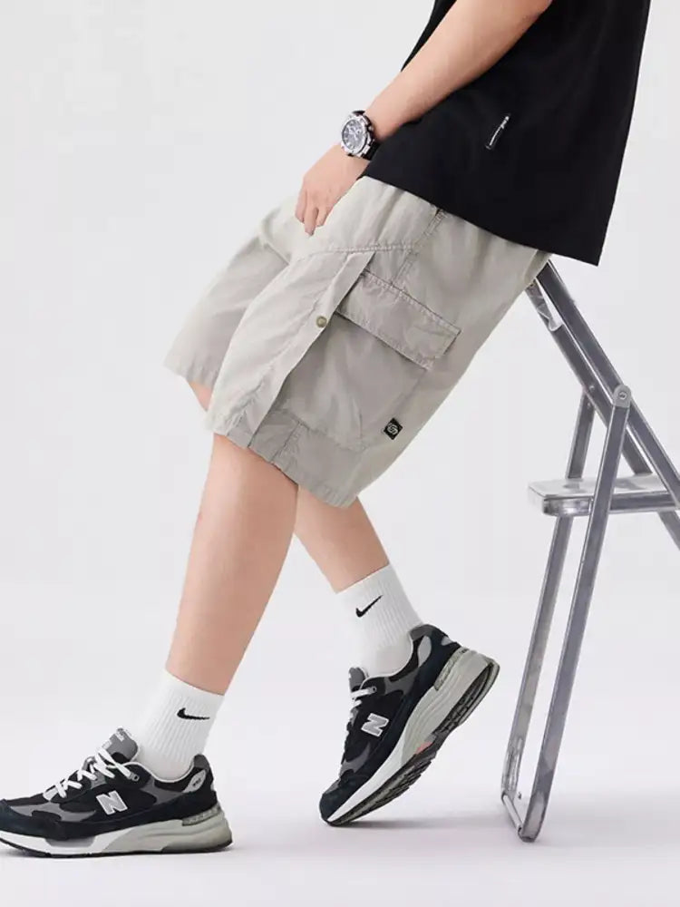 Men’s Full Size Loose Fit Cargo Shorts Plus