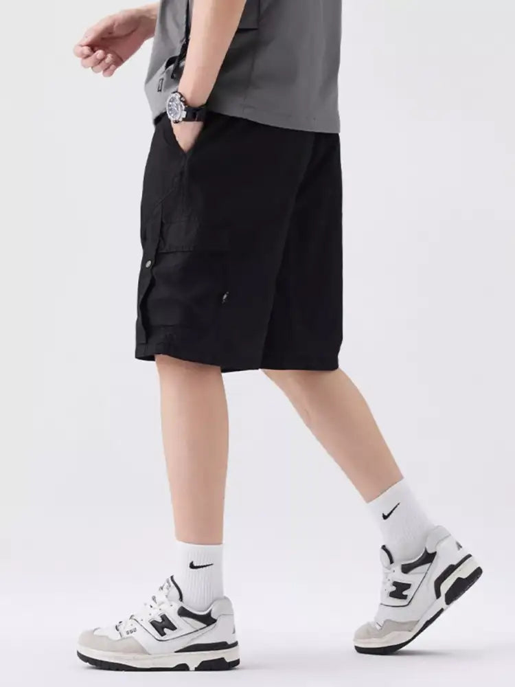 Men’s Full Size Loose Fit Cargo Shorts Plus