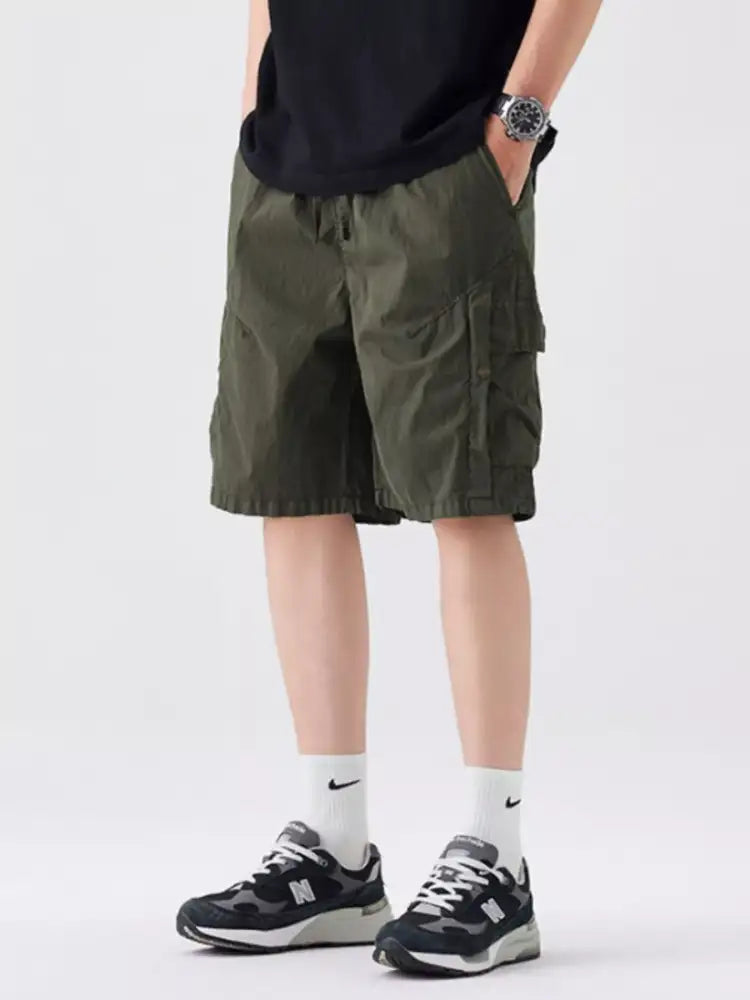 Men’s Full Size Loose Fit Cargo Shorts Plus