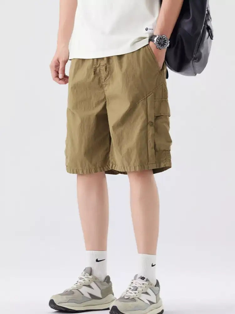 Men’s Full Size Loose Fit Cargo Shorts Plus