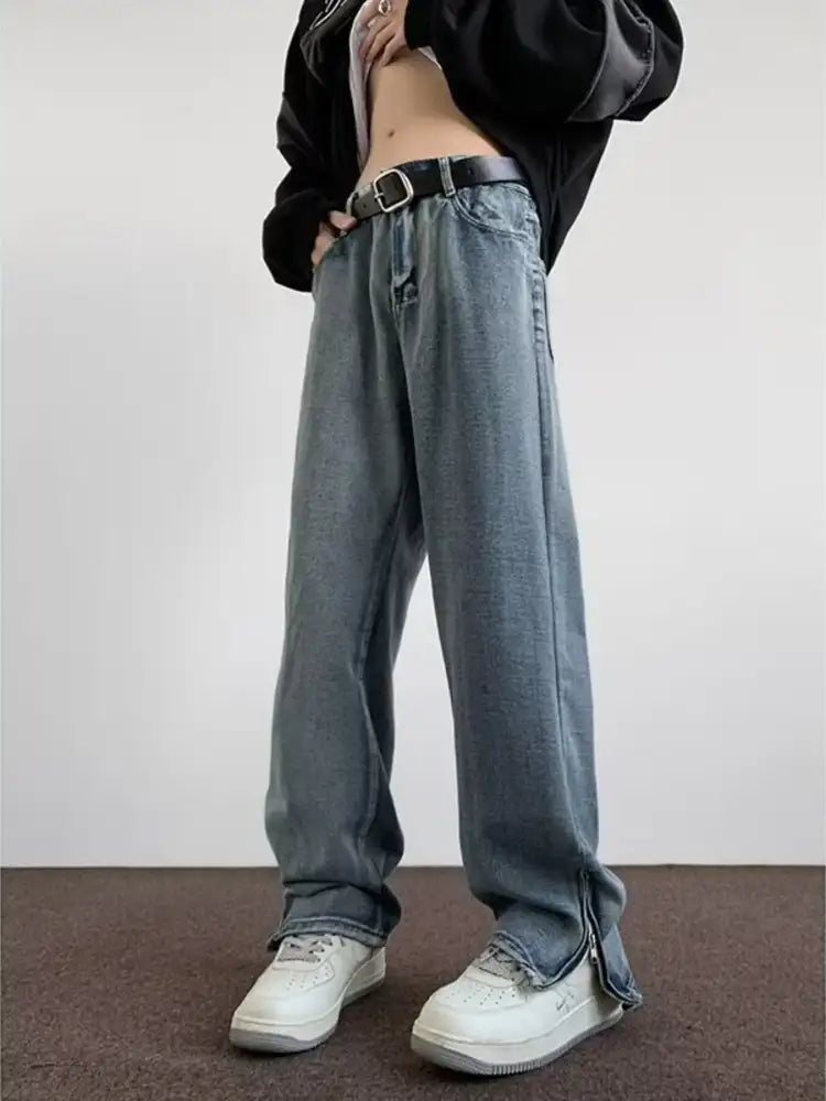 Men’s Full Size Loose Fit Wide Leg Jeans Plus