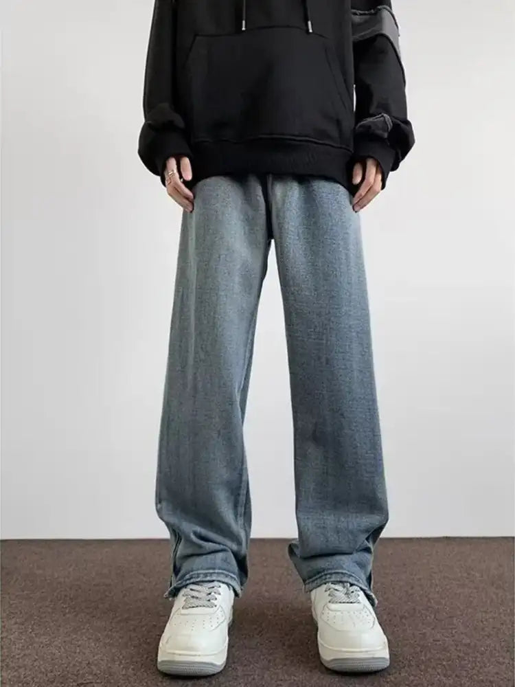 Men’s Full Size Loose Fit Wide Leg Jeans Plus