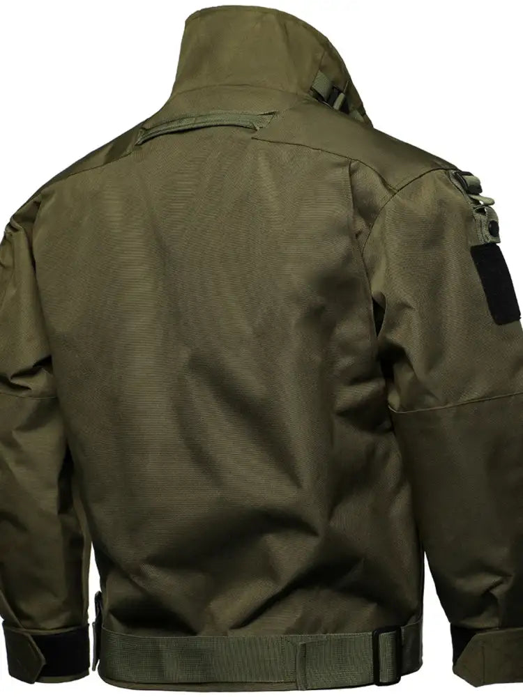 Men’s Full Size Multi Buckle Water-Resistant Jacket Plus