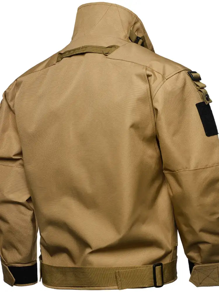 Men’s Full Size Multi Buckle Water-Resistant Jacket Plus