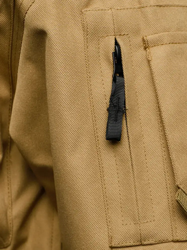 Men’s Full Size Multi Buckle Water-Resistant Jacket Plus