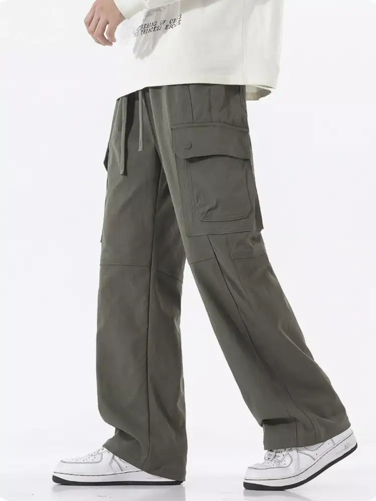 Men’s Full Size Multi-Pocket Cargo Utility Pants Plus