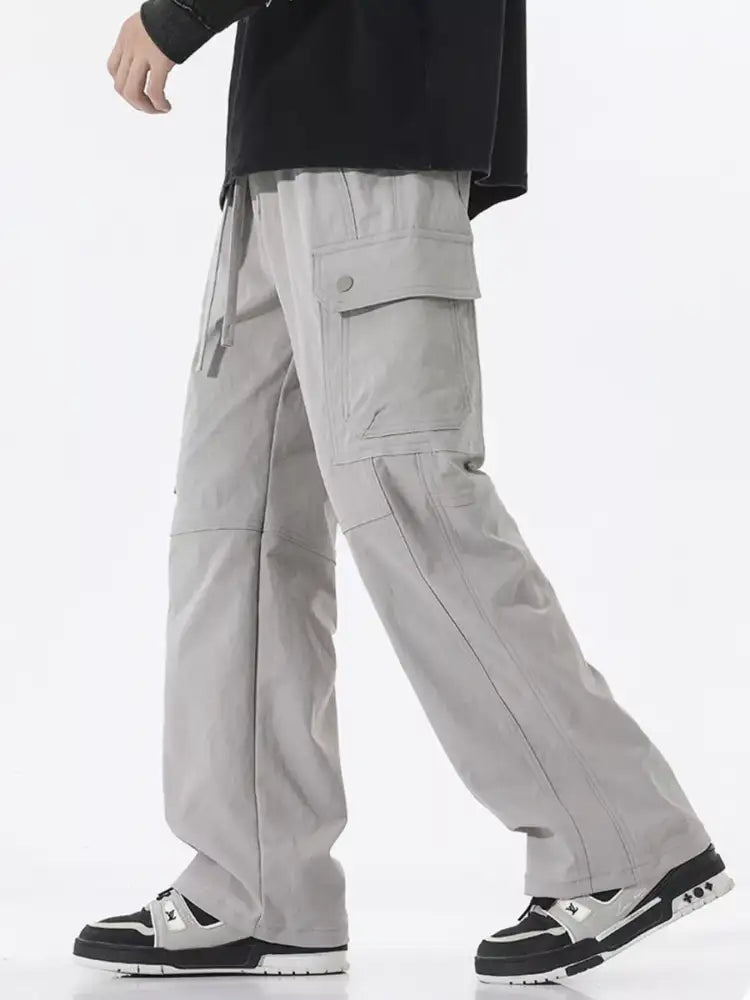 Men’s Full Size Multi-Pocket Cargo Utility Pants Plus