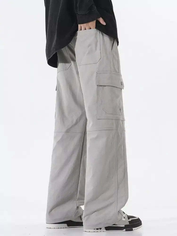 Men’s Full Size Multi-Pocket Cargo Utility Pants Plus