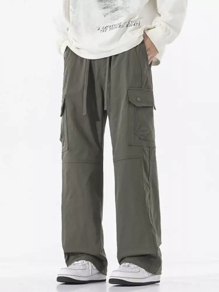 Men’s Full Size Multi-Pocket Cargo Utility Pants Plus