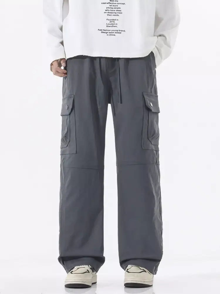 Men’s Full Size Multi-Pocket Cargo Utility Pants Plus