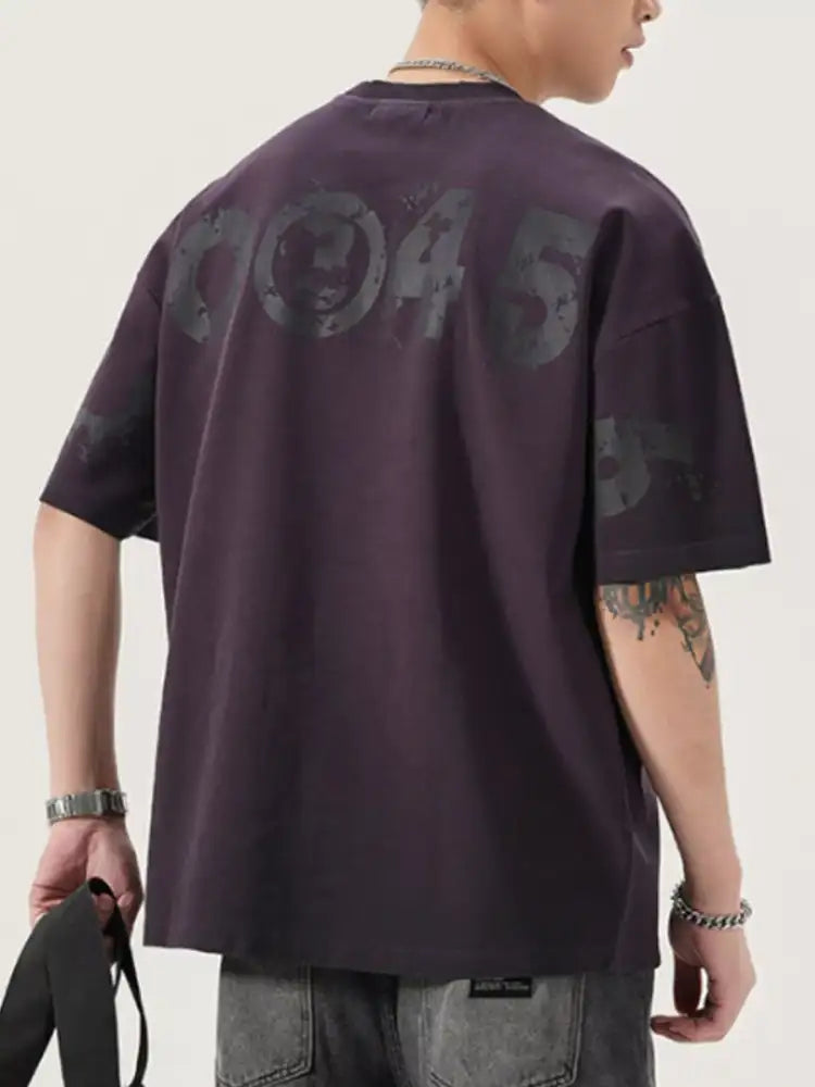 Men’s Full Size Oversized Round Neck T-Shirt Plus Size