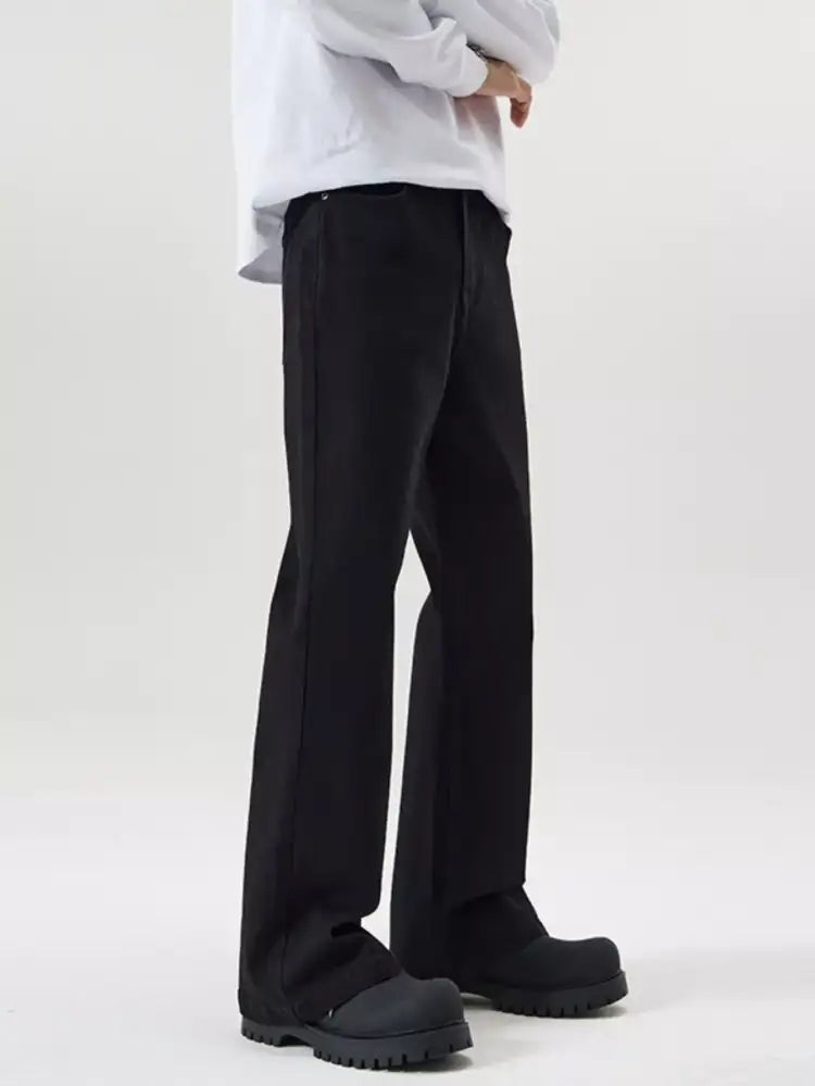 Men’s Full Size Pocketed Bootcut Jeans Plus