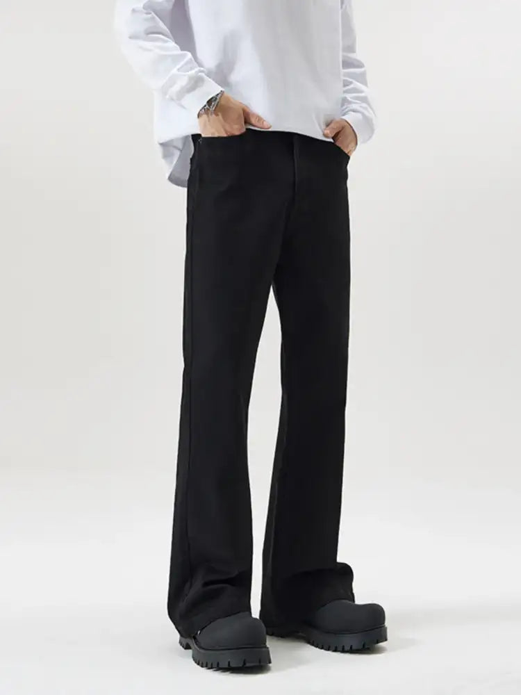 Men’s Full Size Pocketed Bootcut Jeans Plus