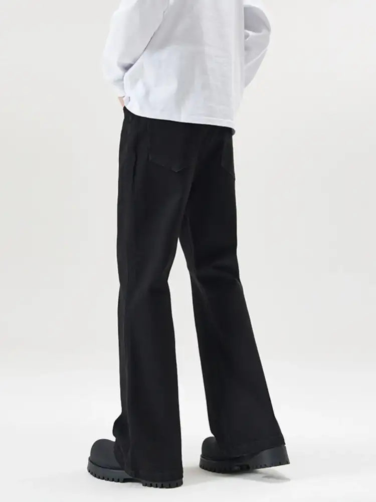 Men’s Full Size Pocketed Bootcut Jeans Plus