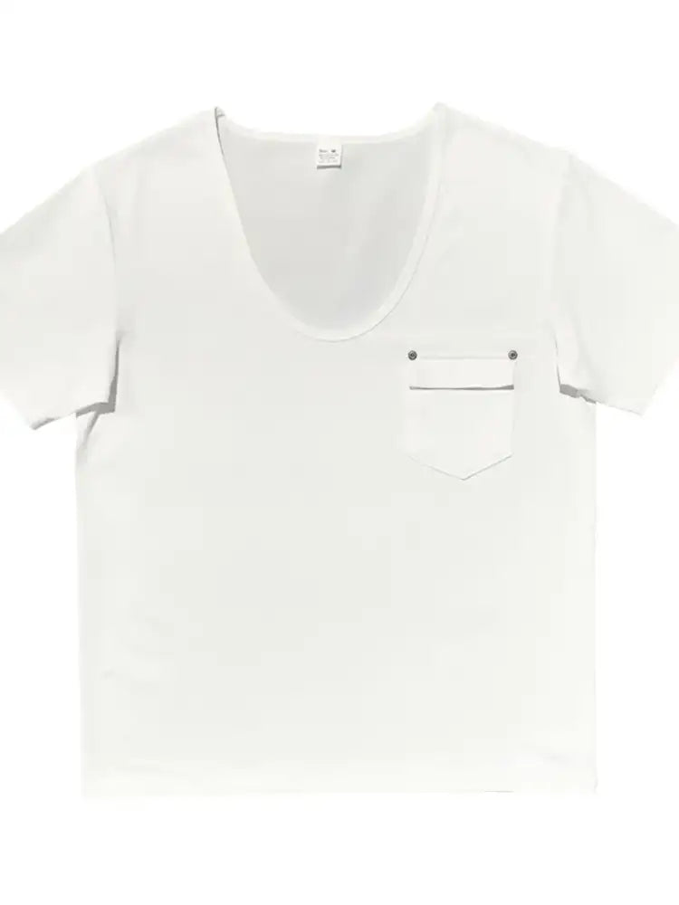 Men’s Full Size Pocketed V-Neck T-Shirt Plus