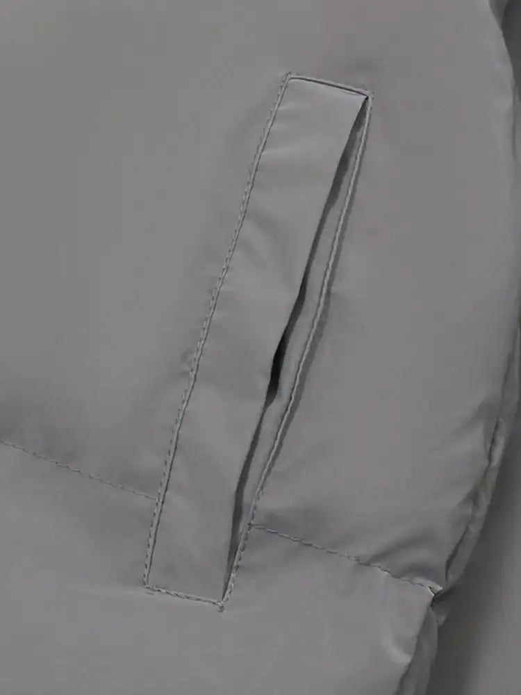 Men’s Full Size Quilted Long Sleeve Puffer Jacket Plus