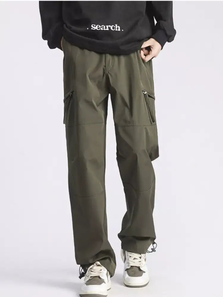 Men’s Full Size Relaxed Fit Cargo Pants with Pockets Plus