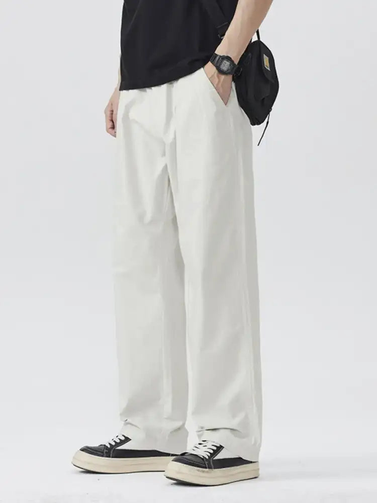 Men’s Full Size Relaxed Fit Wide Leg Casual Pants Plus